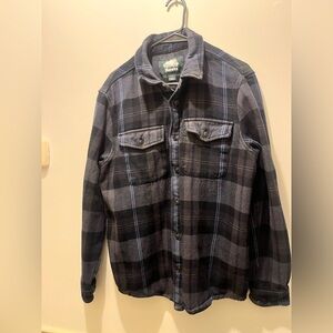 Roots Men's Dark Checkered Shirt Jacket